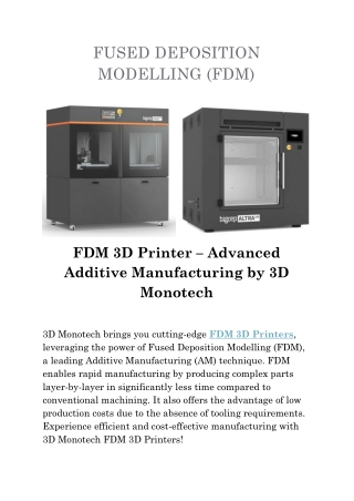fused deposition modelling fdm