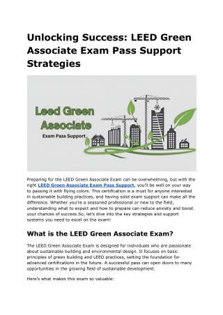 unlocking success leed green associate exam pass