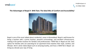 The Advantages of Bopal 4 BHK Flats The Ideal Mix of Comfort and Accessibility!
