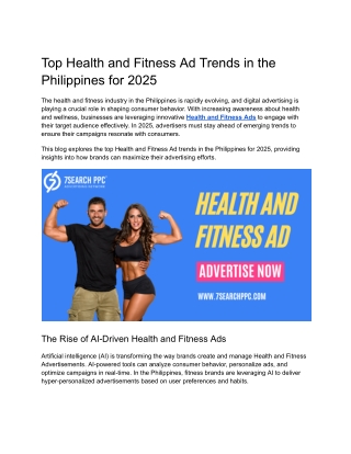 Top Health and Fitness Ad Trends in the Philippines for 2025