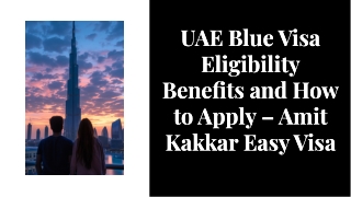 UAE Blue Visa Eligibility Benefits and How to Apply – Amit Kakkar Easy Visa