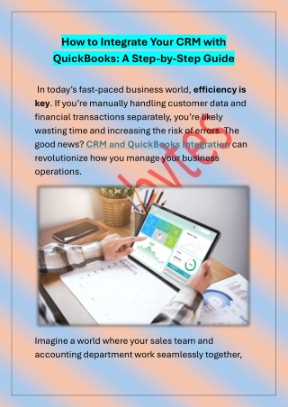 how to integrate your crm with quickbooks a step