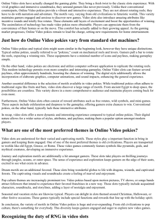 After the Spin: The Magic  of  State-of-the-art  Online Video  Slot Machine