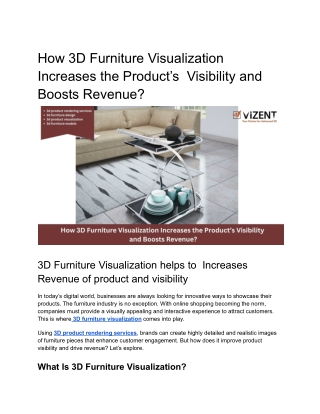 how 3d furniture visualization increases