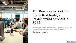 Top Features to Look for in the Best Node.js Development Services in 2025
