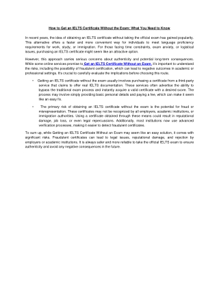 how to get an ielts certificate without the exam