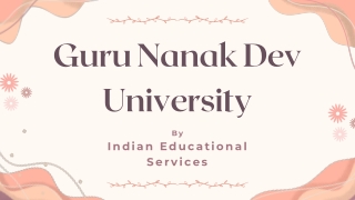 guru nanak dev university