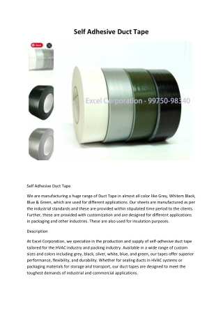 self adhesive duct tape