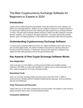 the best cryptocurrency exchange software
