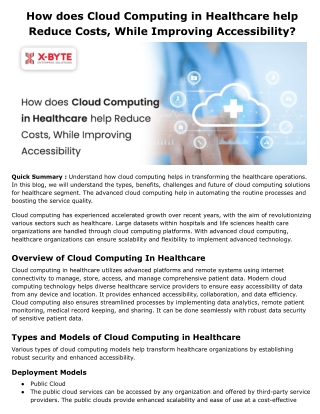 how does cloud computing in healthcare help