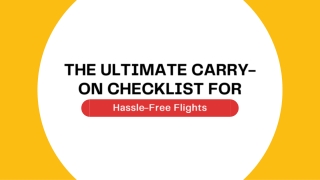 the ultimate carry on checklist for