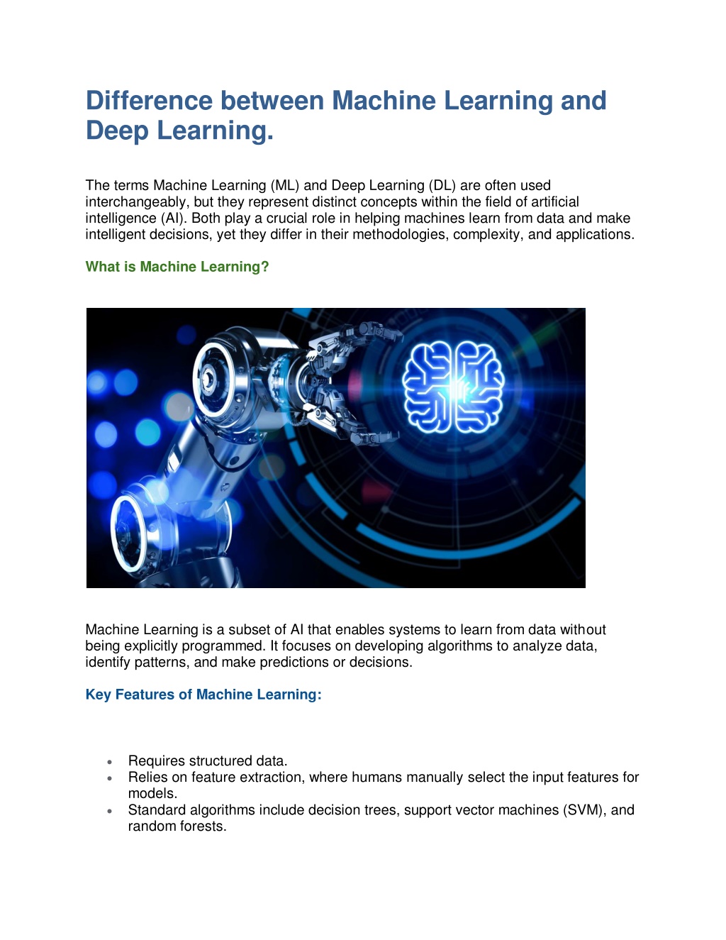 PPT - Difference between Machine Learning and Deep Learning PowerPoint ...