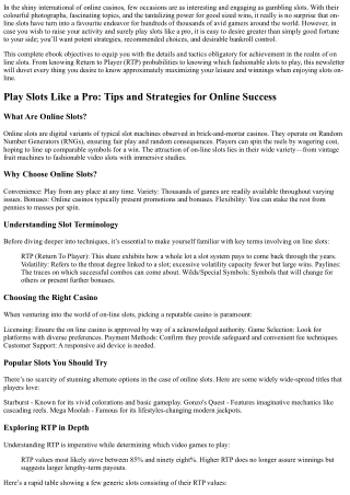 Enjoy Slots Like a  Professional: Tips and Strategies for  Internet  Results