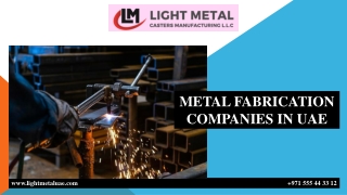METAL FABRICATION COMPANIES IN UAE