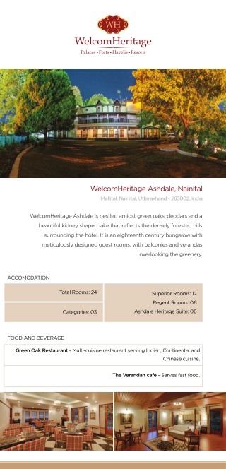 Best Heritage Hotel in Nainital | WelcomHeritage Ashdale