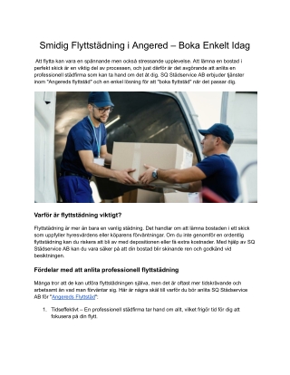 Professionell Städhjälp i Göteborg