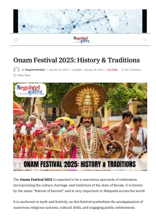 Onam Festival 2025 History & Traditions