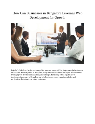 How Can Businesses in Bangalore Leverage Web Development for Growth (2)