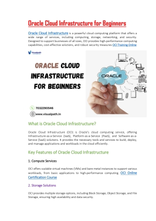 oracle cloud infrastructure for beginners