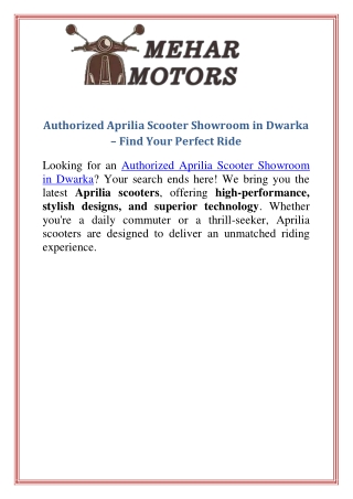 Authorized Aprilia Scooter Showroom in Dwarka  Find Your Perfect Ride (1)