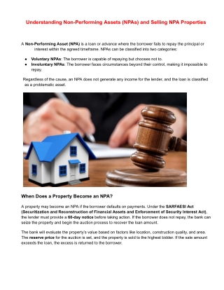 understanding non performing assets npas