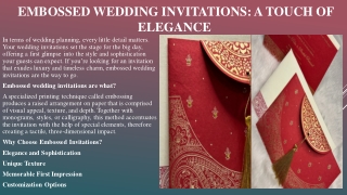 Embossed Wedding Invitations: A Touch of Elegance