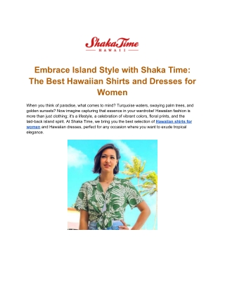 Elegant Dresses for a Relaxed Island Look