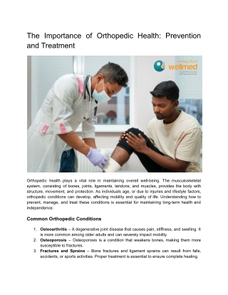 The Importance of Orthopedic Health_ Prevention and Treatment
