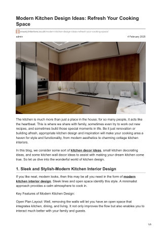 Modern Kitchen Design Ideas: Refresh Your Cooking Space