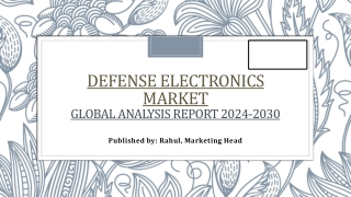 defense electronics market global analysis report 2024 2030