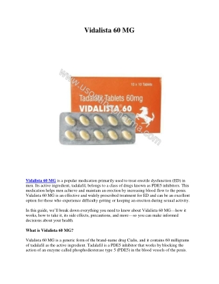 Vidalista 60 MG