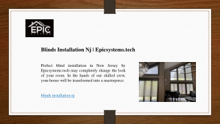 blinds installation nj epicsystems tech