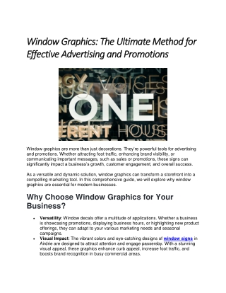 window graphics the ultimate method for window