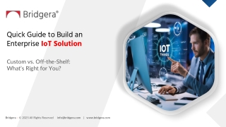 Enterprise IoT Solutions Custom vs. Off-the-Shelf