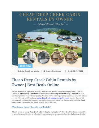 Cheap Deep Creek Cabin Rentals by Owner - Best Deals Online