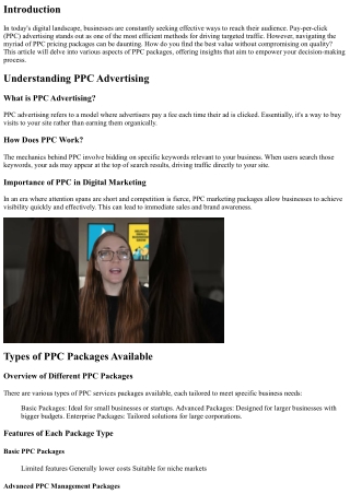 Finding the Best Value in PPC Pricing Packages Without Sacrificing Quality