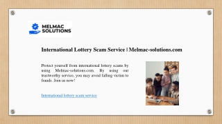 International Lottery Scam Service | Melmac-solutions.com