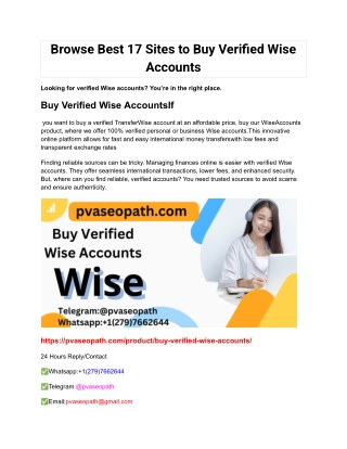 browse best 17 sites to buy verified wise accounts