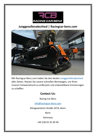 Junggesellenabschied  Racingcar-benz com