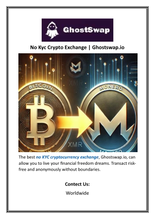 No Kyc Crypto Exchange  Ghostswap.io