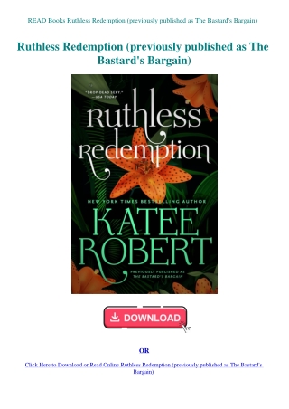 READ Books Ruthless Redemption (previously published as The Bastard's Bargain)