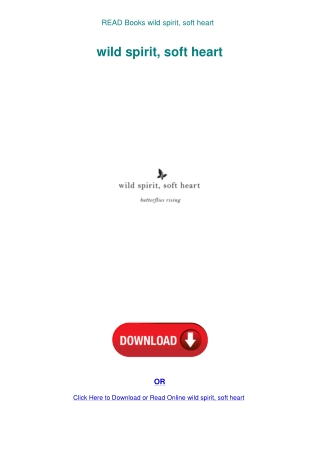 READ Books wild spirit  soft heart