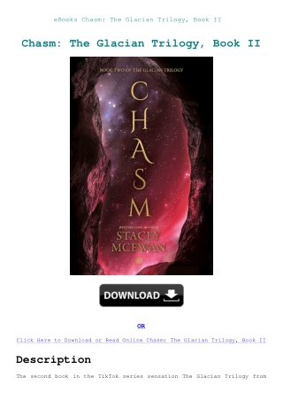 eBooks Chasm The Glacian Trilogy  Book II
