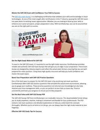 master the sap c02 exam with confidence your path
