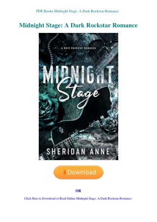 PDF Books Midnight Stage A Dark Rockstar Romance