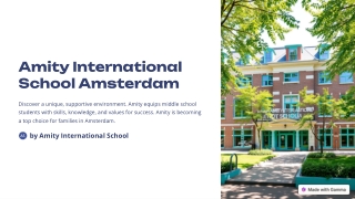 Exploring Middle School Life at Amity School, Amsterdam