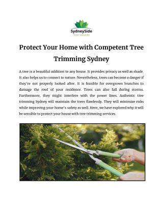 Protect Your Home with Competent Tree Trimming Sydney
