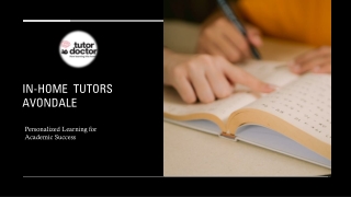 In-Home Tutors Avondale​