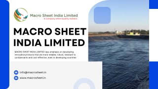 Macro Sheet: Durable Liner for Canal Lining Solutions