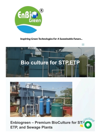 Advanced Bio Culture for STP & ETP | Improve Sewage & Effluent Treatment